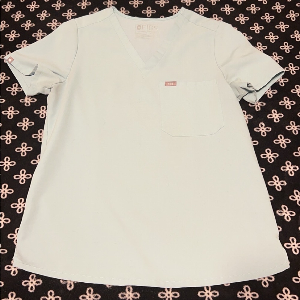 Figs one pocket scrub top, Medium, Seafoam